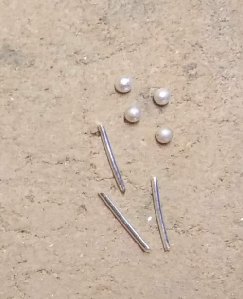 Judy Larson's Wire Links 7, 8, 9, and 10 - , Findings & Components, Toggles & Clasps, Earwire & Headpin, Butane Torch, Soldering, Solder, Ball one 3/8 length and one 7/8 length 
